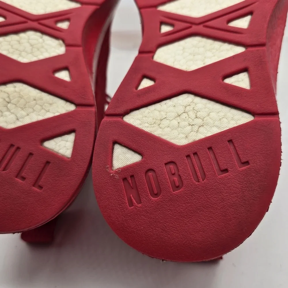 NOBULL Shoes Mens Size 6.5 Womens 8 Red Mesh Low Top Athletic Running Sneakers